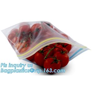 Double track zip loc bag made from food grade material for apple packing, double
