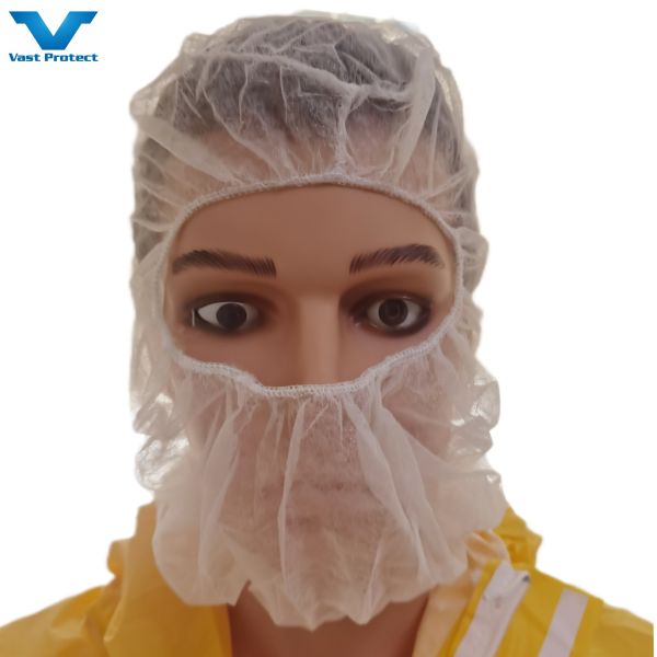 Quality Customized Logo Non Woven Disposable PP Ninja Space Astronaut Balaclava Hood Head Cover wholesale