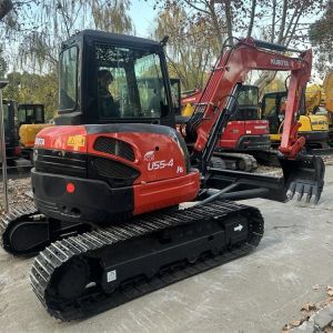 Second Hand Kubota U55-4 Excavators Used Kubota 5 Ton Digger With Crawler Chain