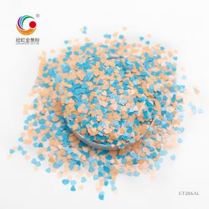 Cosmetic Loose Fine PET Confetti Chunky Glitter Color Mixed Pigment Heart Shaped