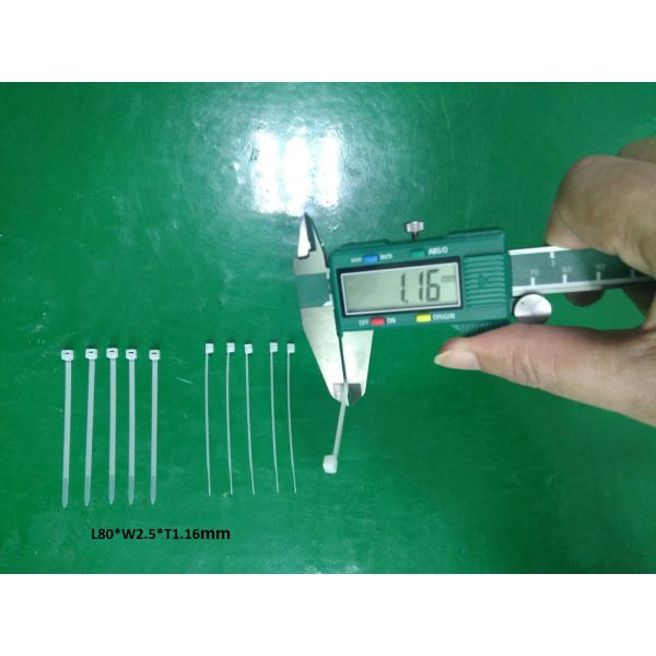 Low Thread Force Natural Cable Ties Nylon Material Standard Cross Section