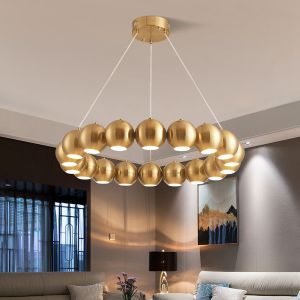 Round sphere led chandelier for living room bedroom table dining room hanging