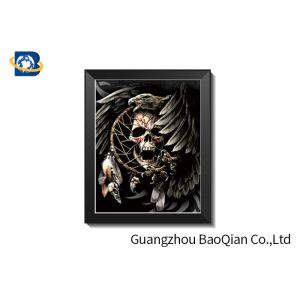 ODM 3D Picture Lenticular Printing Skull With Frame Deep Effect 0.65 mm PET