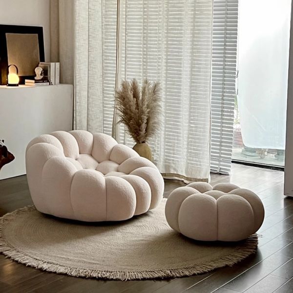 OEM Compressible Lazy Leisure Pumpkin Sofa Chair Foam Back For Lying And