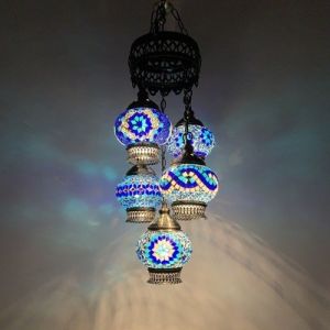 Original Turkish Complex Manual Craft Masac Glass Lamp(WH-DC-37)