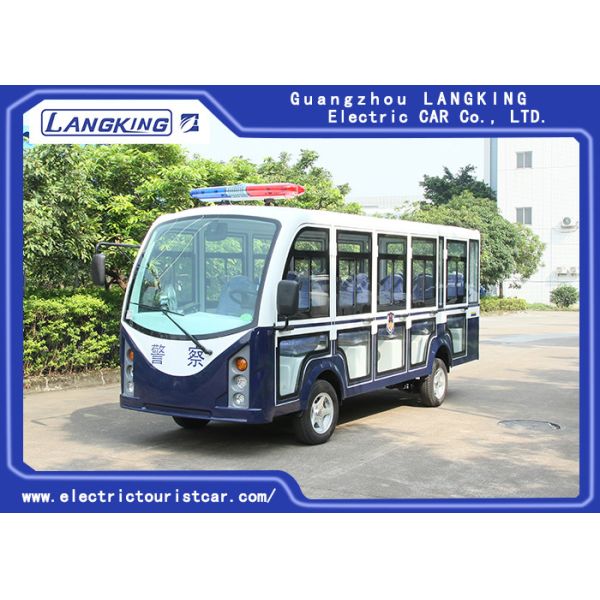 Quality Closed Mini Electric Sightseeing Car 72V AC Motor With 14 Seaters Toplight / Dry Battery wholesale