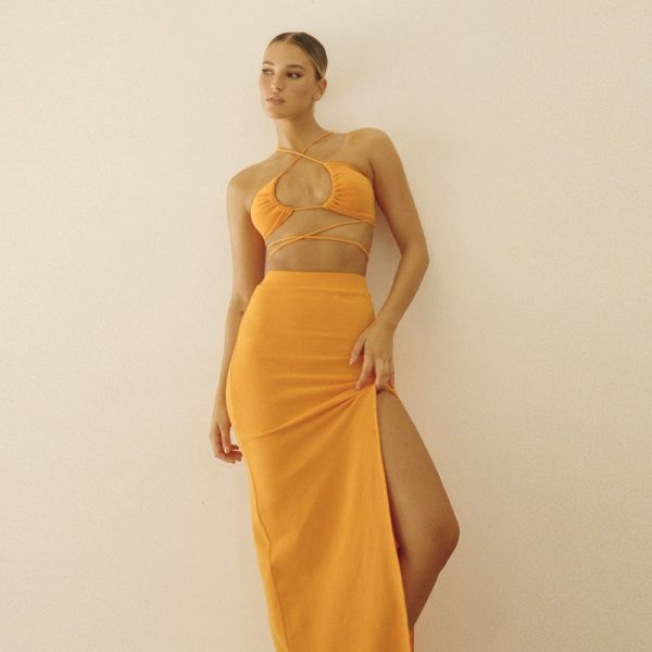 Quality 2 Set Halter Straps Womens Party Maxi Dresses Wrap Breasts And Navel wholesale