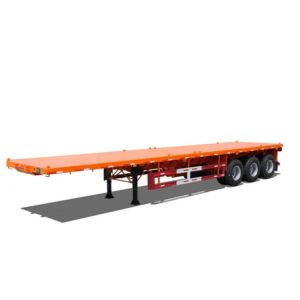 12500*2500*1600 MM Steel Plate Flat Container Semi-Trailer with 3/4-Axis and