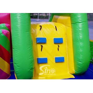 Outdoor Kids Inflatable Bouncy Castle With Slide And Pillars Inside Made Of Best