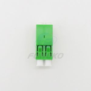 Flangeless LC / APC Duplex Fiber Optic Adapter With Plastic Buckle