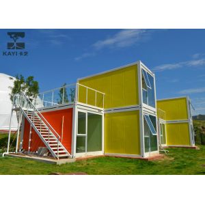 Art Decorative Prefabricated Container House , Vacation Prefab Sea Container
