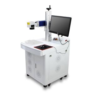 China Desktop Table Industrial Laser Marking Systems For Metal Plastic Phone Case on sale