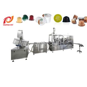 Buy cheap Double Lanes Coffee Capsule Filling Sealing Machine from wholesalers