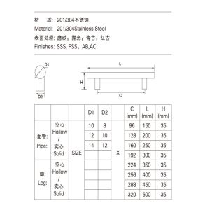 Fundamentally Prevent Rust Stainless Steel Pull Handles Good Corrosion