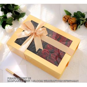 Gold Gift Box For Present Contains Ribbon, Card, Bridesmaid Proposal Box, Extra