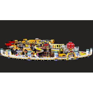 Cartoon Custom Indoor Playground Mechanical Truck Theme Indoor Childrens Park