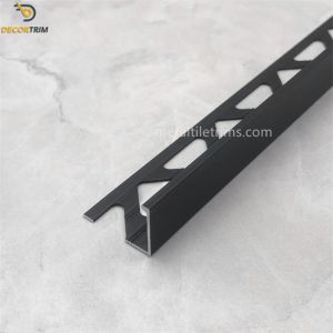 China Aluminum Tile Trim Transition Black Metal Tile Trim 15×23×0.9mm on sale