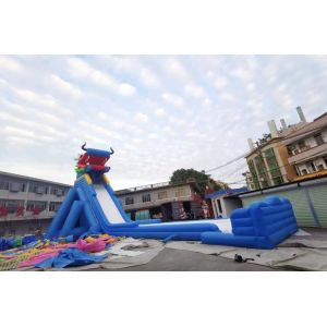 Large 35m Commercial Inflatable Slide Fire Retardant UV Protective
