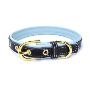 PU Leather Solid Soft Colorful Pet Dog Collar for Small Medium Large Dogs Neck