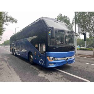 Double Decker Bus Sightseeing Yutong ZK6148 Rear Engine Coach 56 Seat Leftt Hand