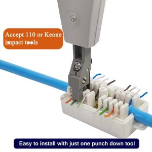 CAT6 CAT5E IDC 4 Pair/8 Way Junction Box 8P8C - Inline Cable Coupler - Terminal