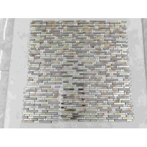 Long Strip Mix Racked Crackle Ice Crystal Glass Mosaics Use for Wall Backsplash
