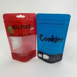 China Small Cookie Edible Gummy Zipper stand up Pouches With Window on sale