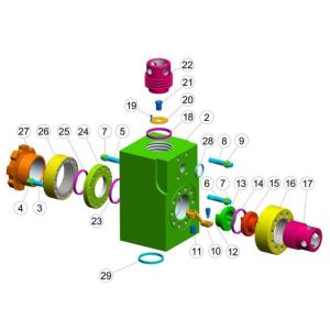 EMSCO FB1600 mud pump Fluid end module，F1300 mud pump, F1000 mud pump, F800 mud