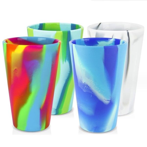 Drinkware Type Cups Saucers 14oz Unbreakable Silicone Stemless Wine Glass Cup