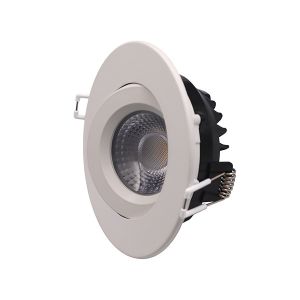 Matt White Tri Colour Dimmable LED Downlight , Gimbal LED Downlight AC12V