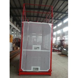 Floor / Sliding Door Construction Hoist Elevator Single Or Double Cages