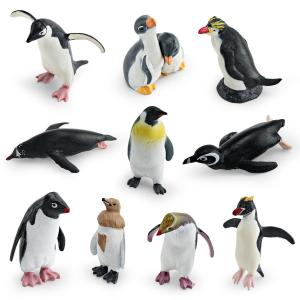 China 10 PCS Hand Painted Penguin Cute Figures Animal Set Plastic And Unisex on sale