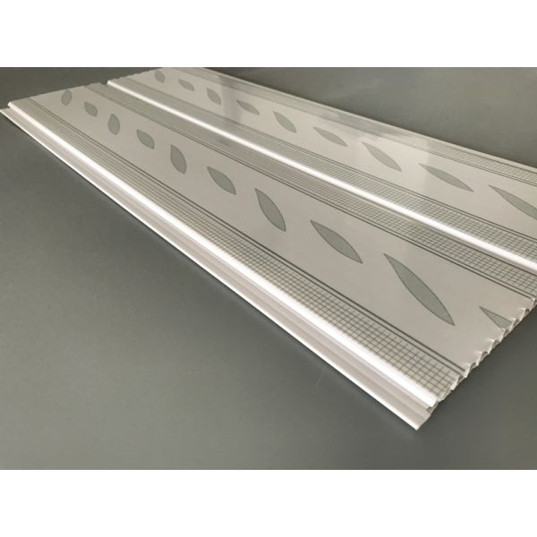 Green Leaf Kitchen Wall Cladding Panels , Plastic Wall Liner Panels