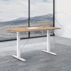 Write Table Modern Office Desk with Custom Wooden Grain and Electric Height