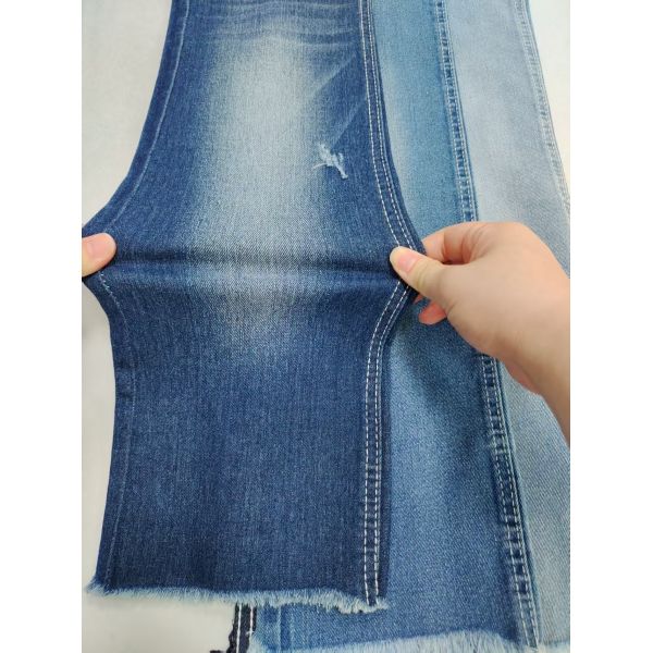 Weak Spandex Twill Style 10S Denim Fabric With 185cm Full Width For lady Jeans
