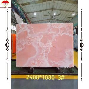 Big Slab Onyx Marble Stunning White Pink Onyx Stone for Wall Panel and Table Top