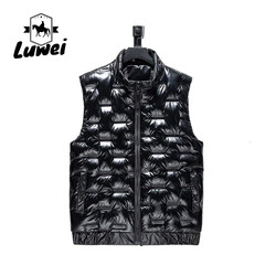 Zipper Quilted Bubble Coat Vest Waterproof Polyester Cotton Sleeveless Puffer