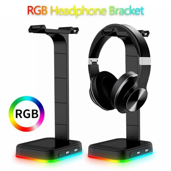 Quality RGB 26.7cm Ambient Night Light CE Led Headset Stand For Computer Desktop wholesale