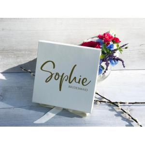 Custom Logo Printed White Magnetic Foldable Groomsmen Bridal Bridesmaid Proposal