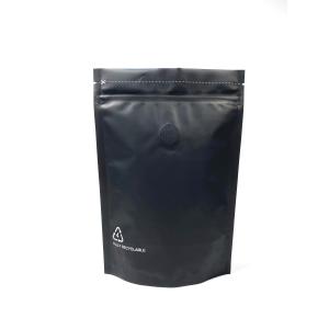 Fully Recyclable 500g Black Stand Up Pouch With Recyclable Zipper And Valve