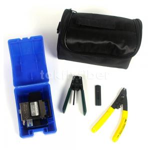 Cheap 4-In-1 FTTH Fiber Optic Tool Kit With Fiber Optic Cleaver Stripper for sale