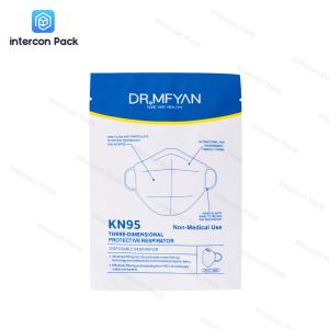 China Eco Friendly Paper Plastic Composite Bag Customized Color Mask Packaging Bag on sale