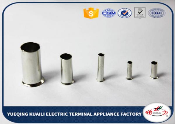 Quality Solderless Tube Naked Connector / 24 - 12 AWG Wire Cord End Terminal EN1008 wholesale