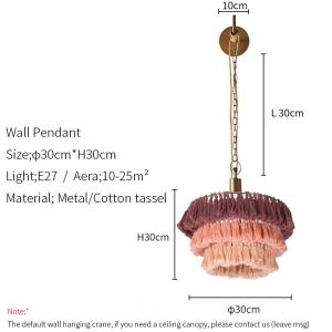 Modern boho chandelier designer decorative Cotton tassel art chandelier(WH-MI