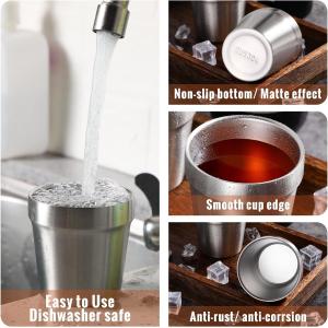 6 Ounces Insulated Stainless Steel Drinking Cups Stackable