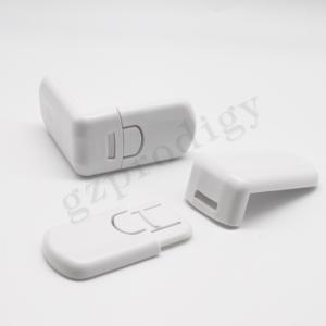 Practical White Drawer Safety Latch , L Shape Dog Proof Cupboard Locks