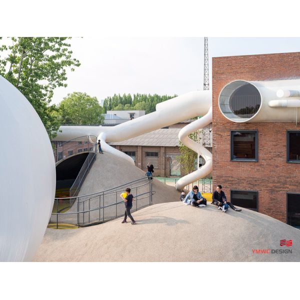 6 Color Stainless Steel Outdoor Children's Playground Design and Planning Solution