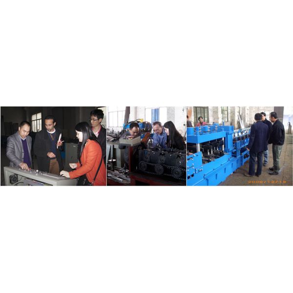 Material 0.8-1.2mm Galvanized Coils or Black Steel C Stud Roll Forming Machine Chain Transmission