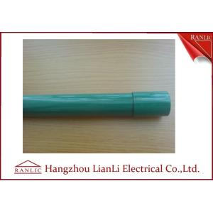Cheap Steel PVC Coated Electrical Conduit Pipe C/W Coupling &amp; Plastic Cap 3.05 Meters for sale