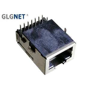 DIP Mounting Right Angle Rj45 Connector 1G Magnetic Tab Up Modular Jack Without